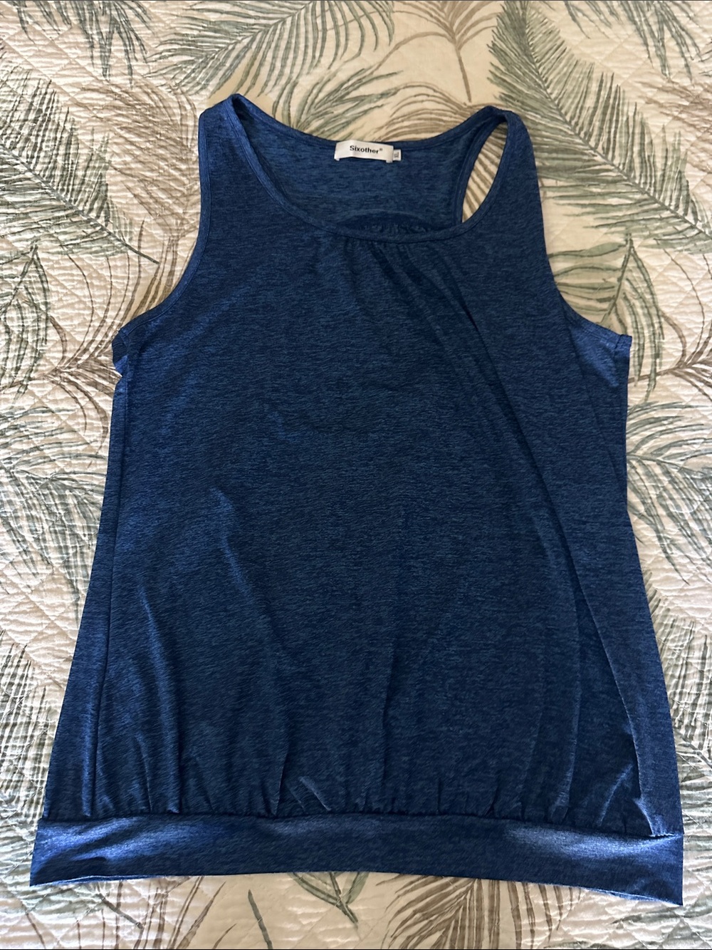 Skechers Navy Blue Sleeveless Tank Top